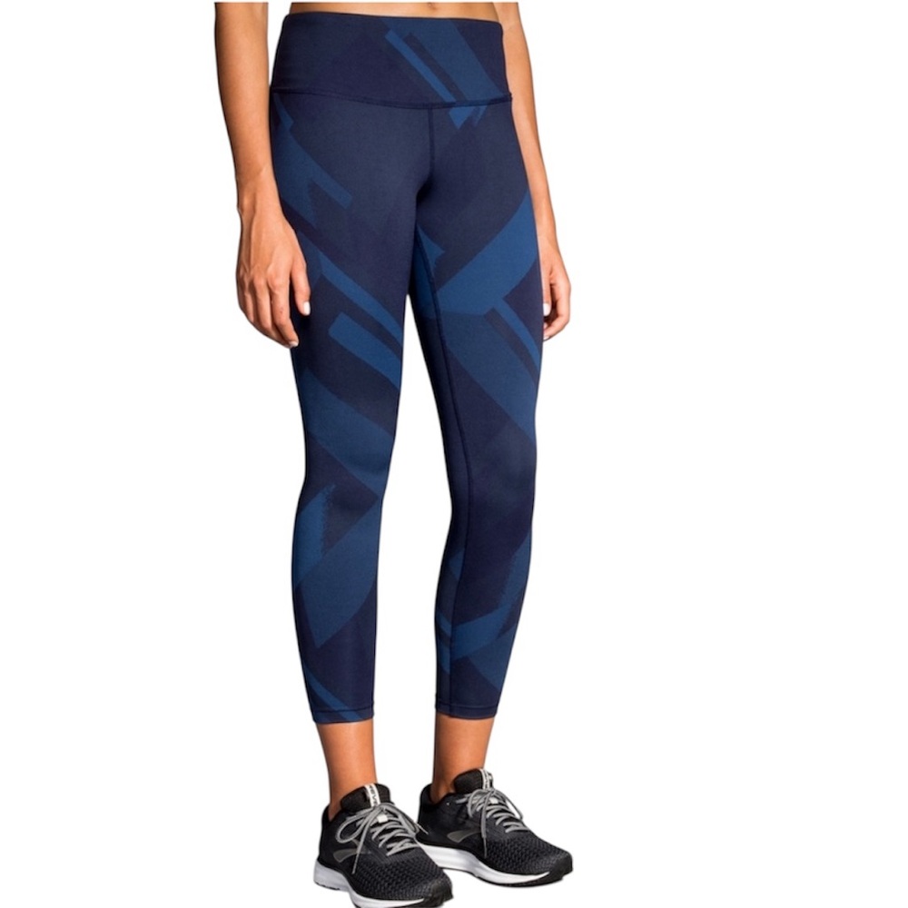 Brooks Women's Geometric Navy Leggings Size M